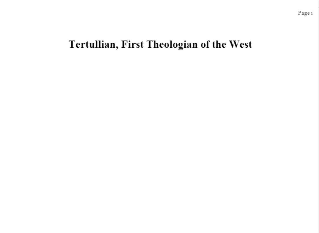 Cambridge University Press Tertullian, First Theologian of the West (2001) (Scan, OCR) by Unknown