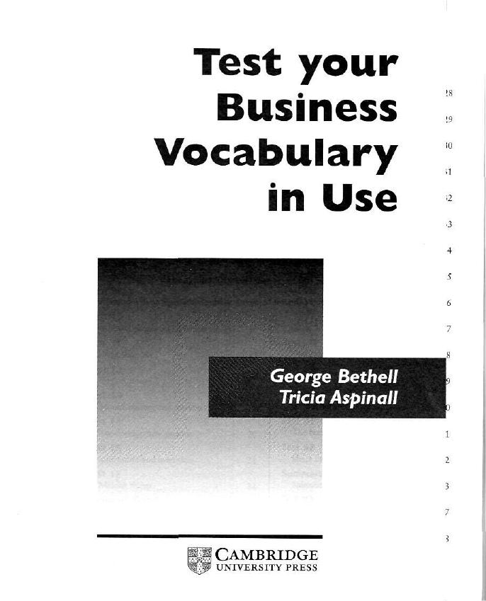 Cambridge University Press Tests Your Business Vocabulary In Use by Unknown