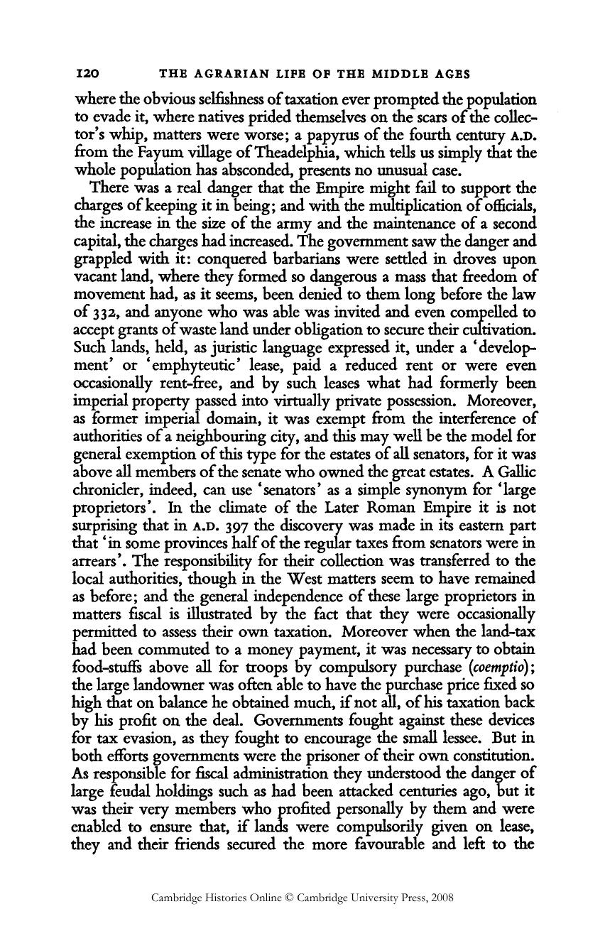 Cambridge University Press The Economic History of Europe Vol. 1, The Agrarian Life of the Middle Ages 2nd (1966) by Unknown