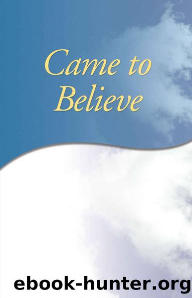 Came to Believe by Anonymous