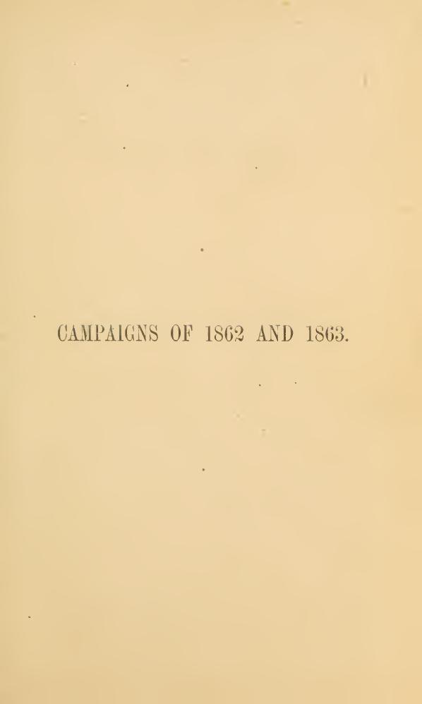 Campaigns of 1862 and 1863 illustrating the Principles of Strategy by Emil Schalk