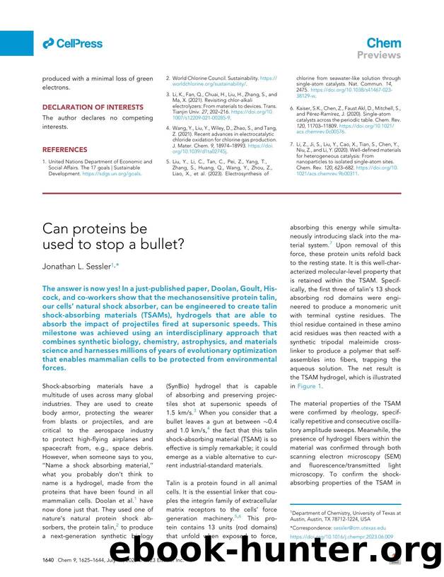 Can proteins be used to stop a bullet? by Jonathan L. Sessler