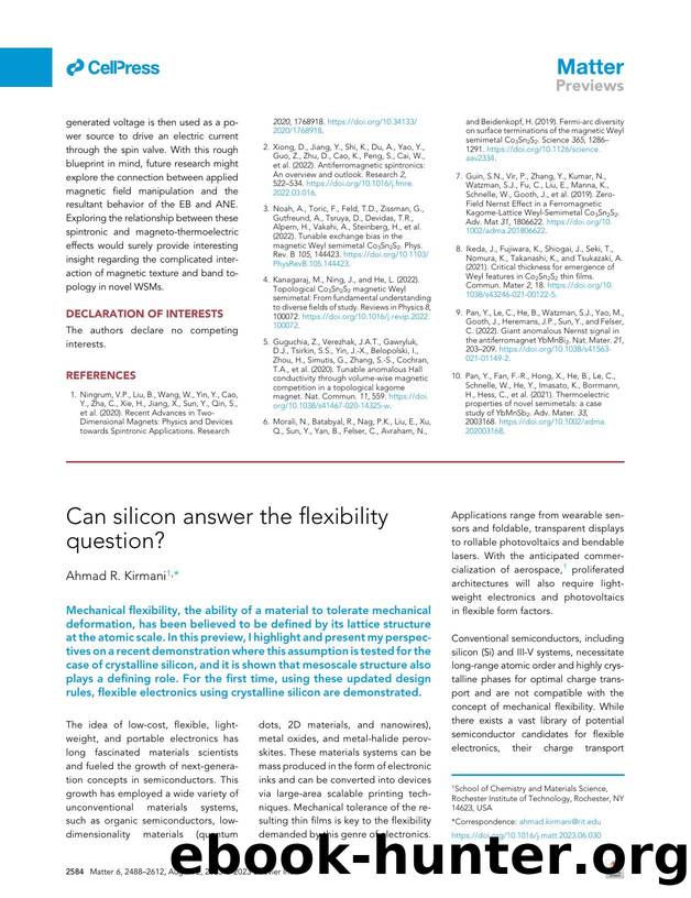 Can silicon answer the flexibility question? by Ahmad R. Kirmani