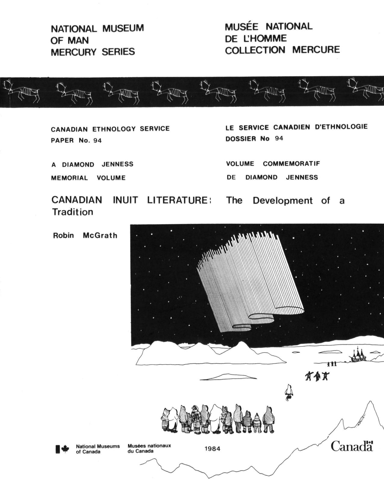 Canadian Inuit literature: The development of a tradition by Robin McGrath