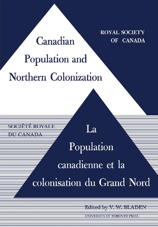 Canadian Population and Northern Colonization by Vincent Bladen