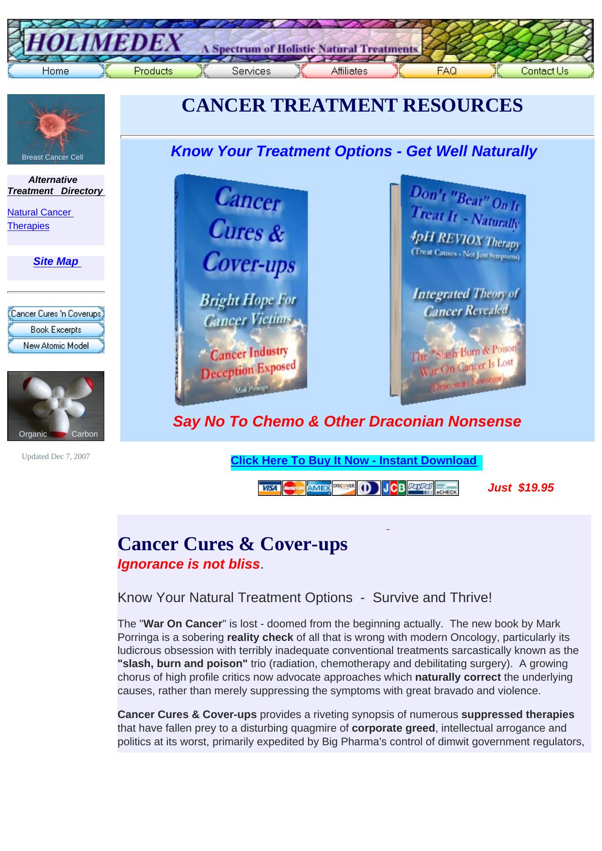 Cancer Cures & Cover-ups. by Best of Kuszter's Collection