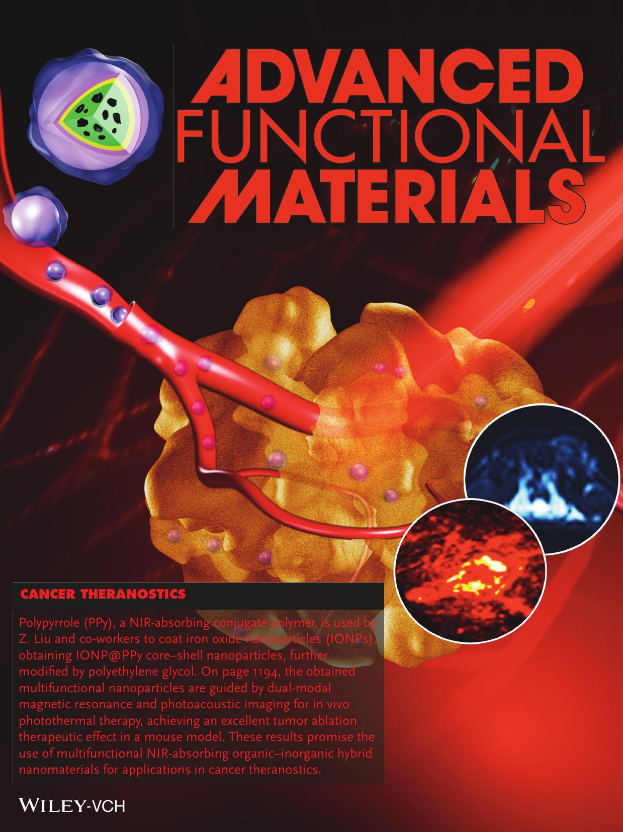 Cancer Theranostics: UltraSmall Iron Oxide Doped Polypyrrole Nanoparticles for In Vivo Multimodal Imaging Guided Photothermal Therapy (Adv. Funct. Mater. 92014) by f-w-209