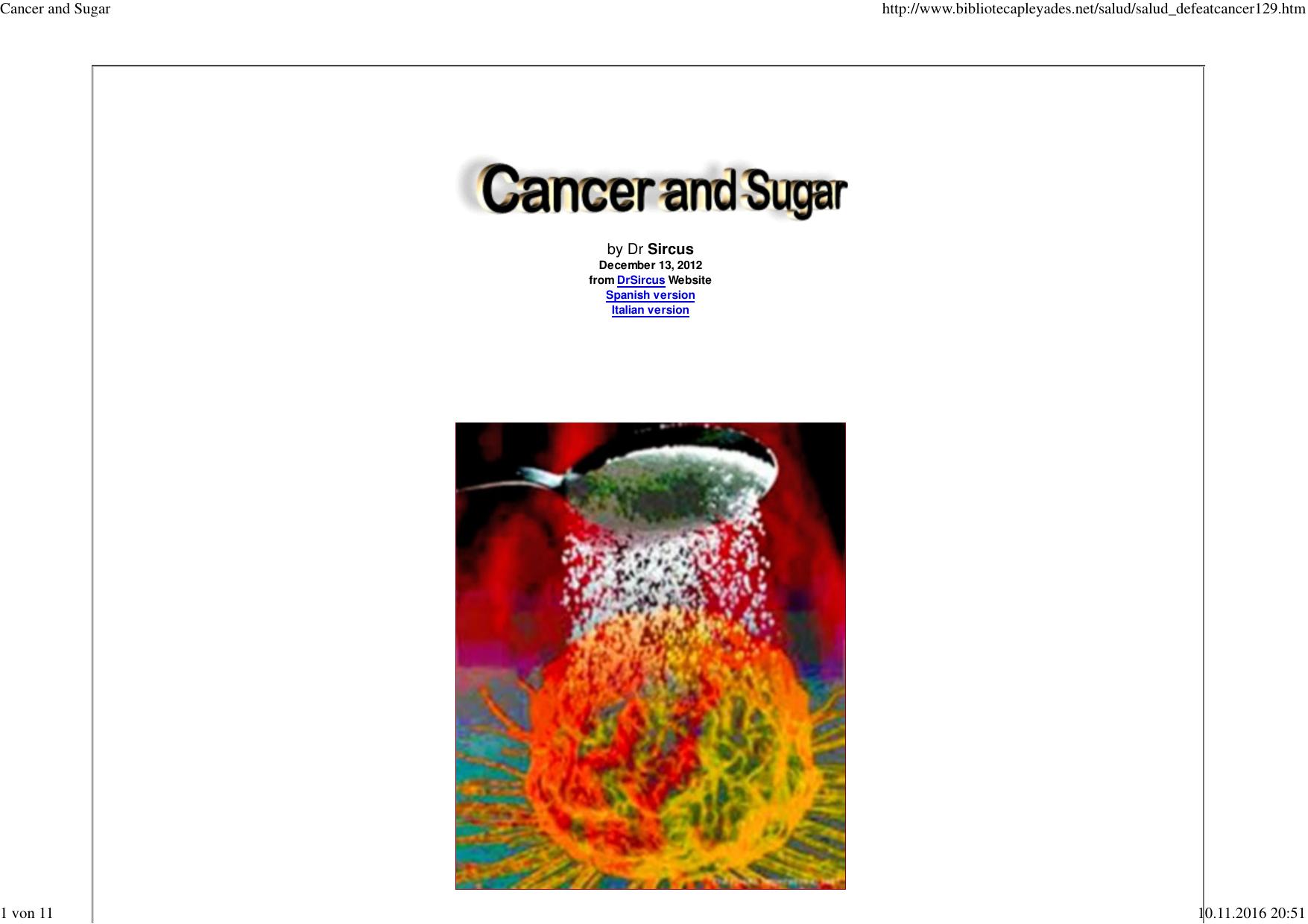 Cancer and Sugar by Gigabyte