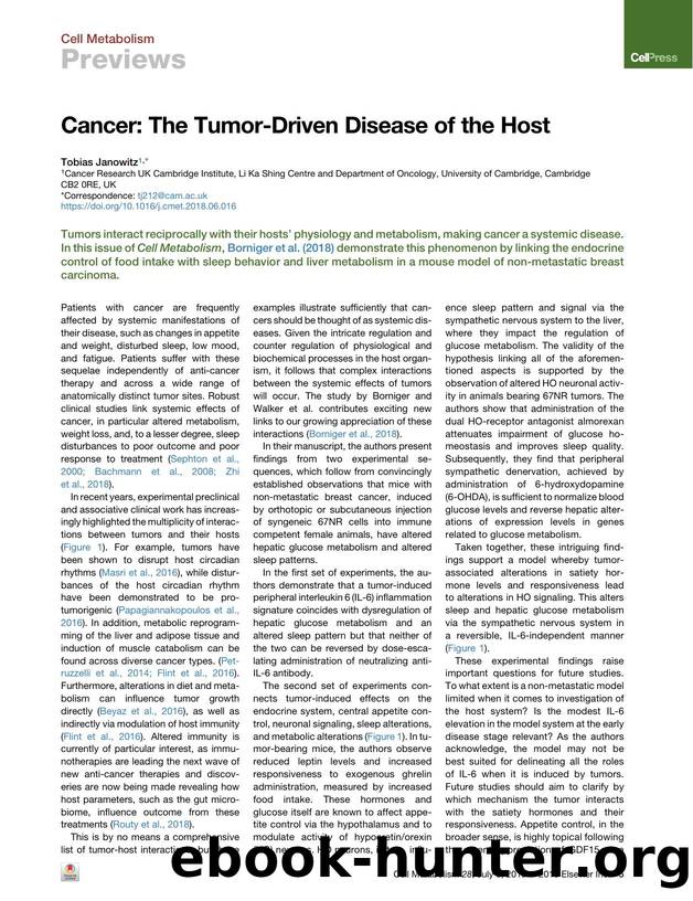 Cancer: The Tumor-Driven Disease of the Host by Tobias Janowitz