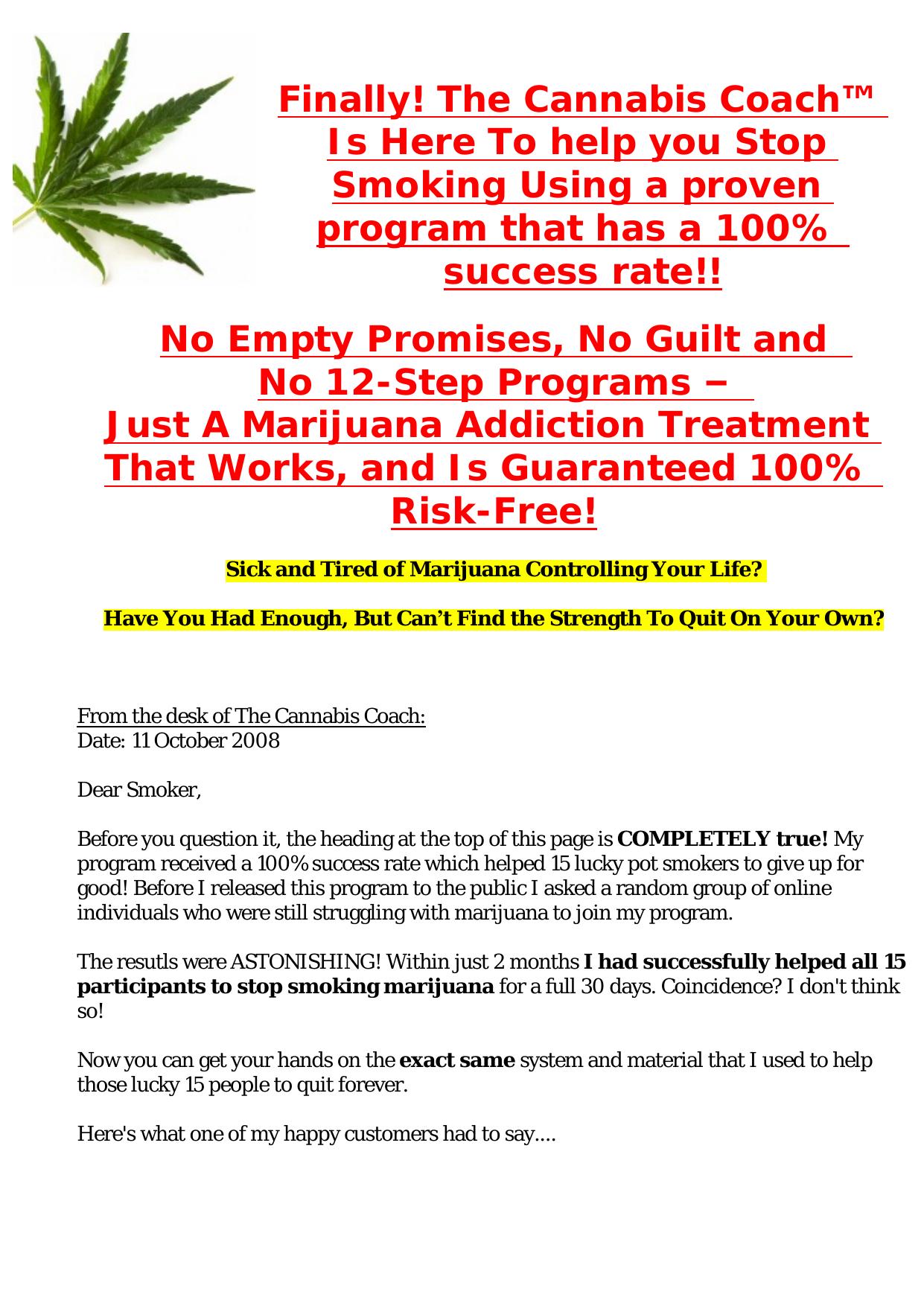 Cannabis Coach Quit Smoking Program. by Best of Kuszter's Collection