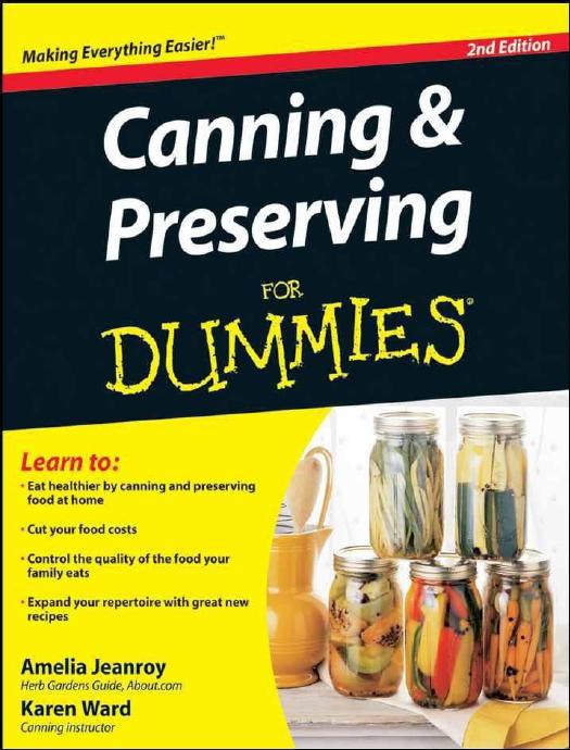 Canning & Preserving for Dummies 2nd Edition by Amelia Jeanroy & Karen Ward