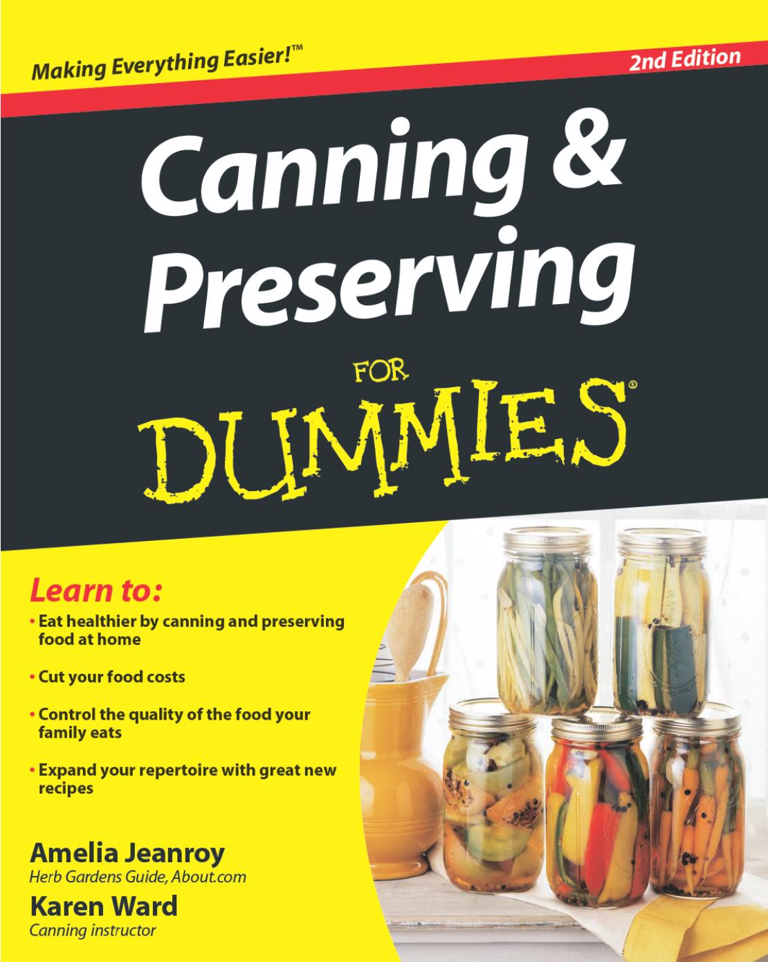 Canning And Preserving For Dummies by Unknown