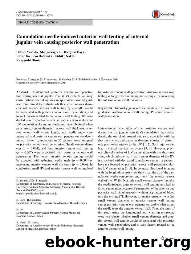 Cannulation needle-induced anterior wall tenting of internal jugular vein causing posterior wall penetration by unknow