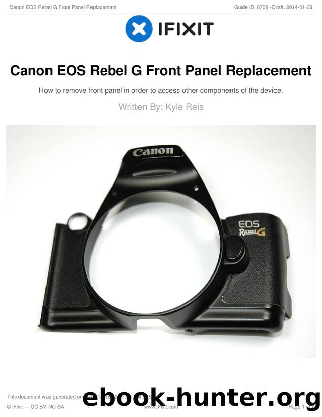 Canon EOS Rebel G Front Panel Replacement by Unknown