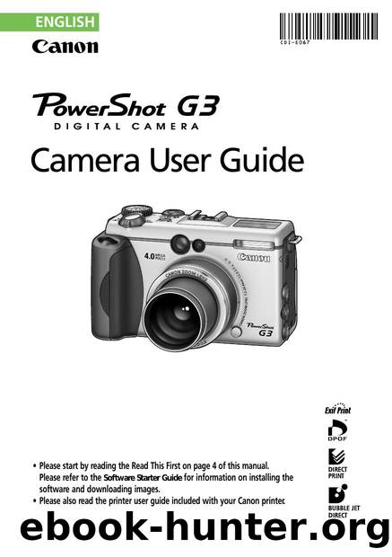 Canon Powershot G3 4MP Digital Camera w 4x Optical Manual by Unknown