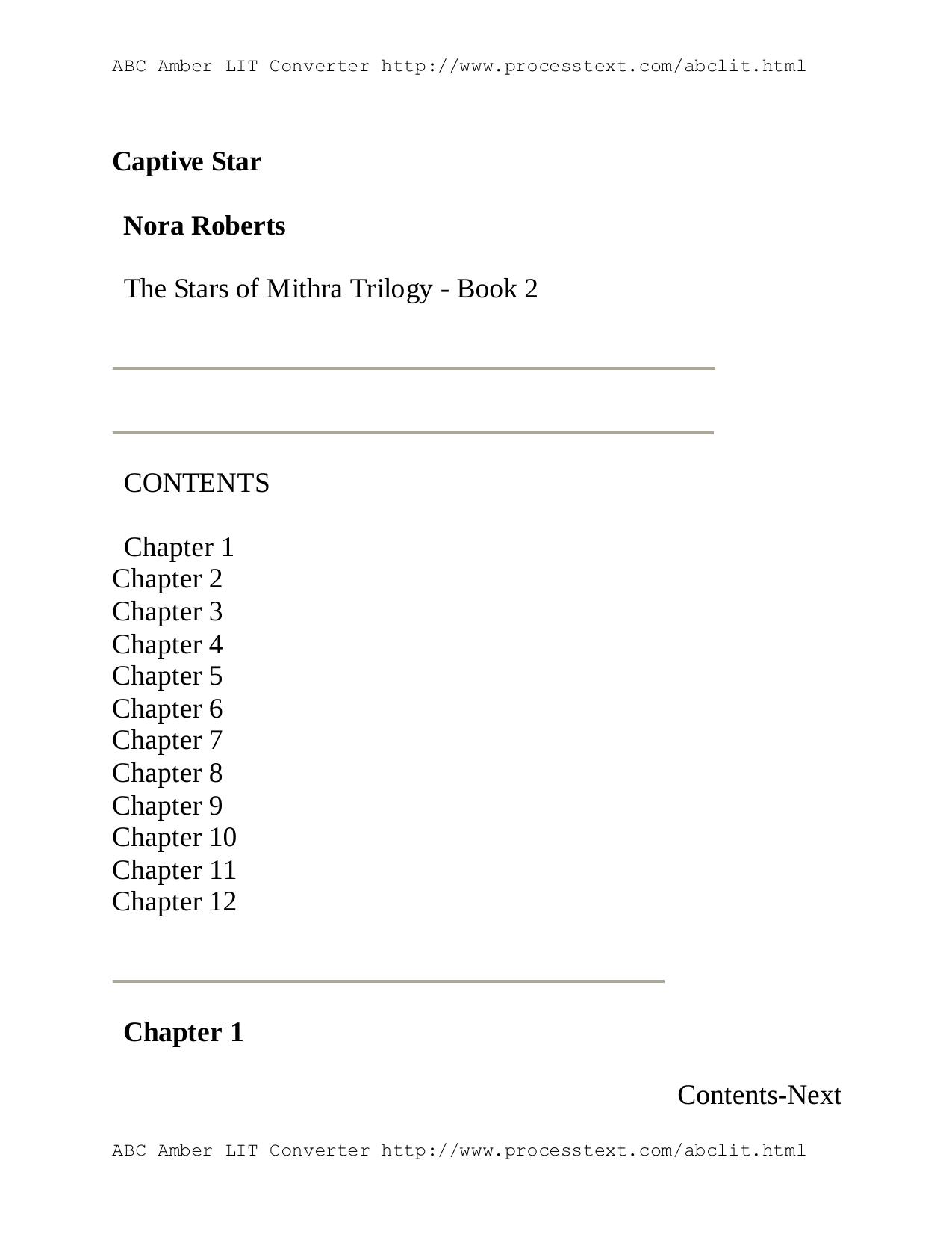 Captive Star-Stars of Mithra 2-Nora Roberts(1997) by Unknown