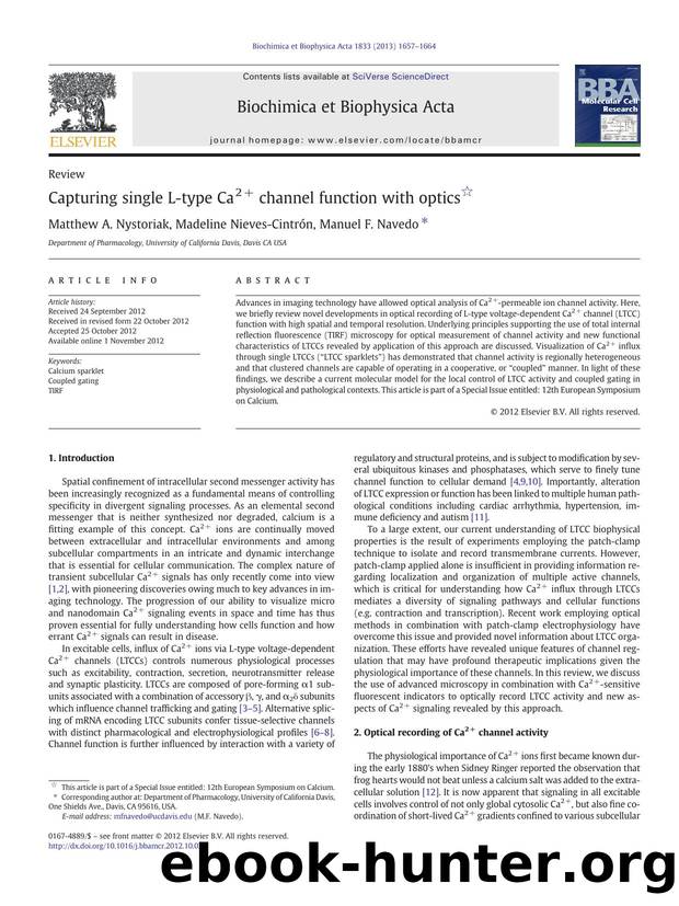 Capturing single L-type Ca2+ channel function with optics by Matthew A. Nystoriak & Madeline Nieves-Cintrón & Manuel F. Navedo