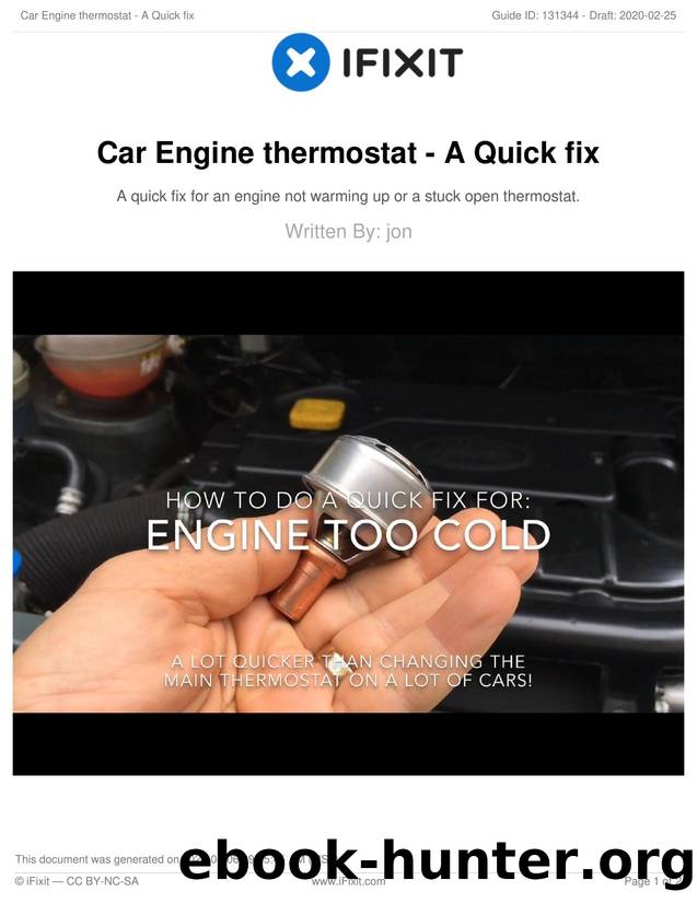 Car Engine thermostat - A Quick fix by A Quick fix