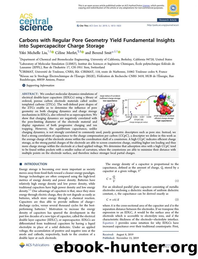 Carbons with Regular Pore Geometry Yield Fundamental Insights into Supercapacitor Charge Storage by unknow