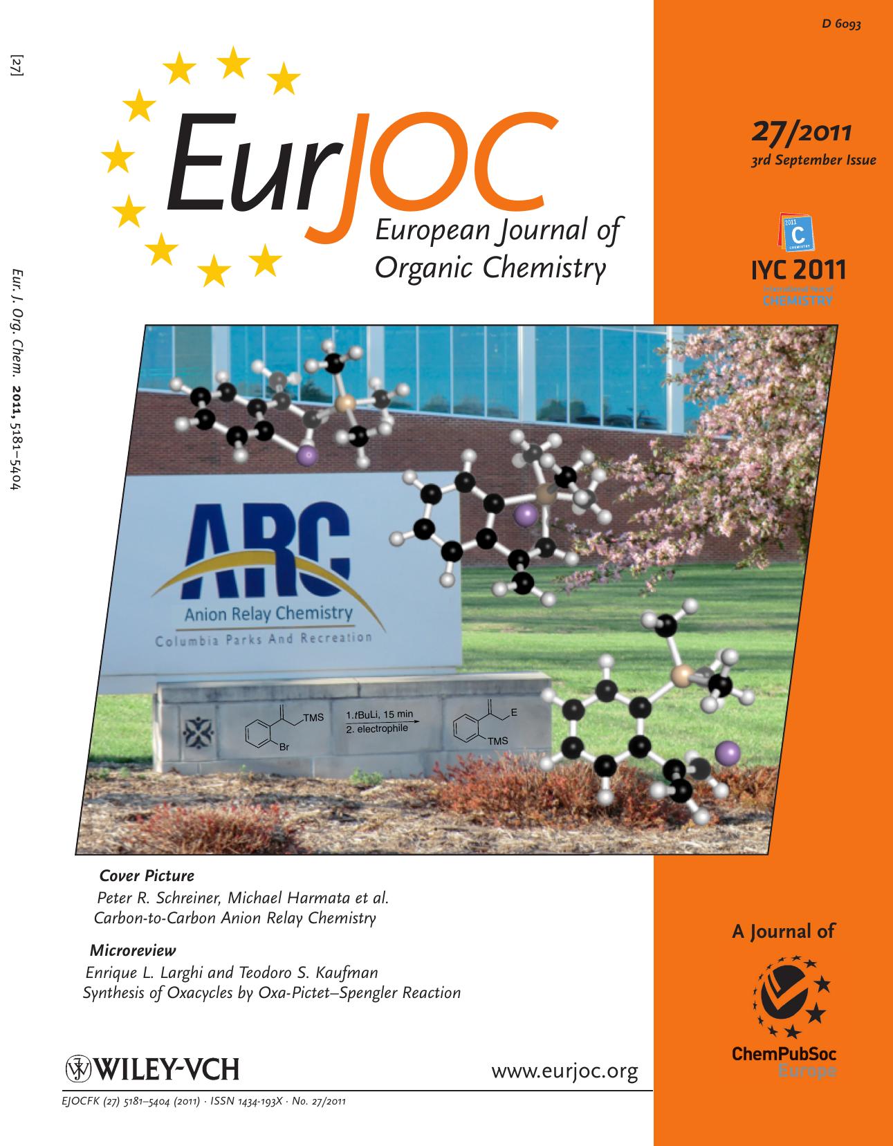 CarbontoCarbon Anion Relay Chemistry: Facile Generation of Substituted Allyllithium Species (Eur. J. Org. Chem. 272011) by Unknown