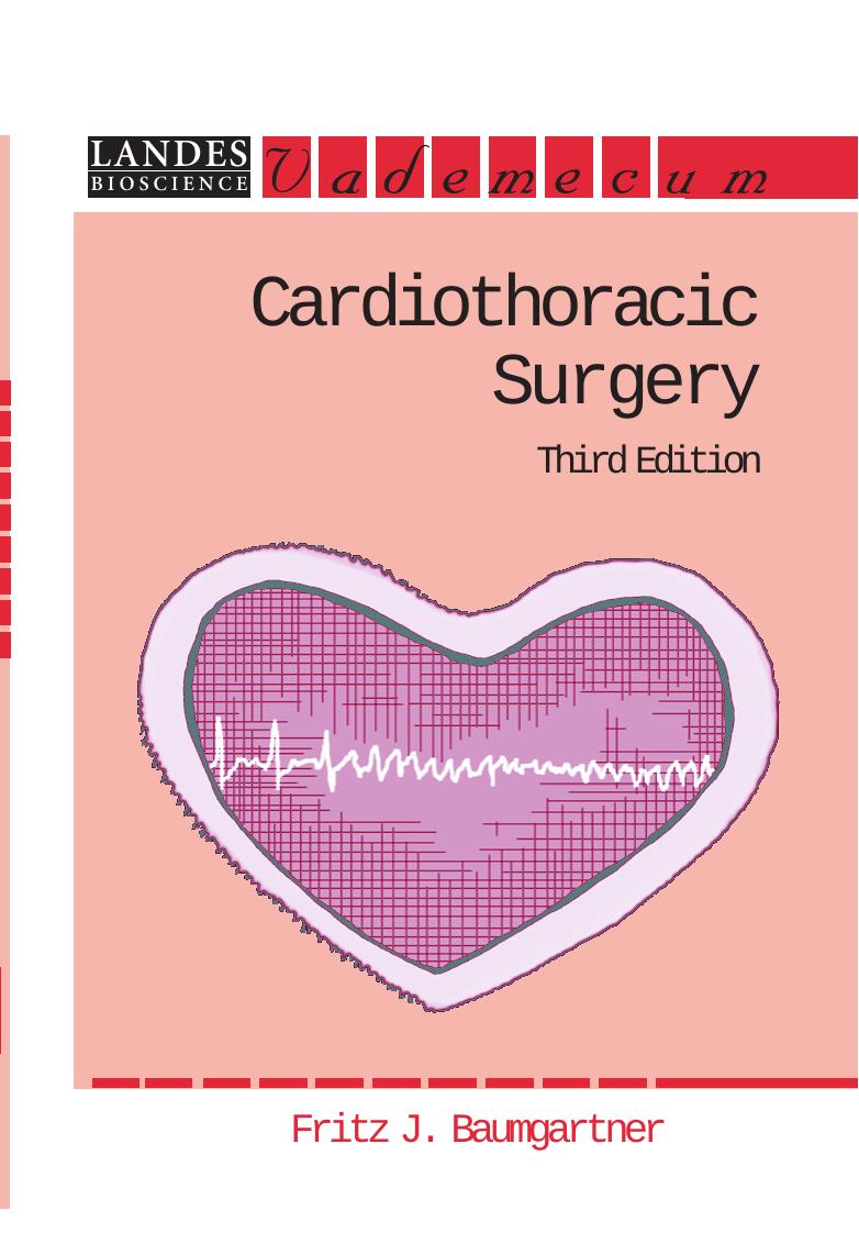 Cardiothoracic Surgery by Fritz J. Baumgartner