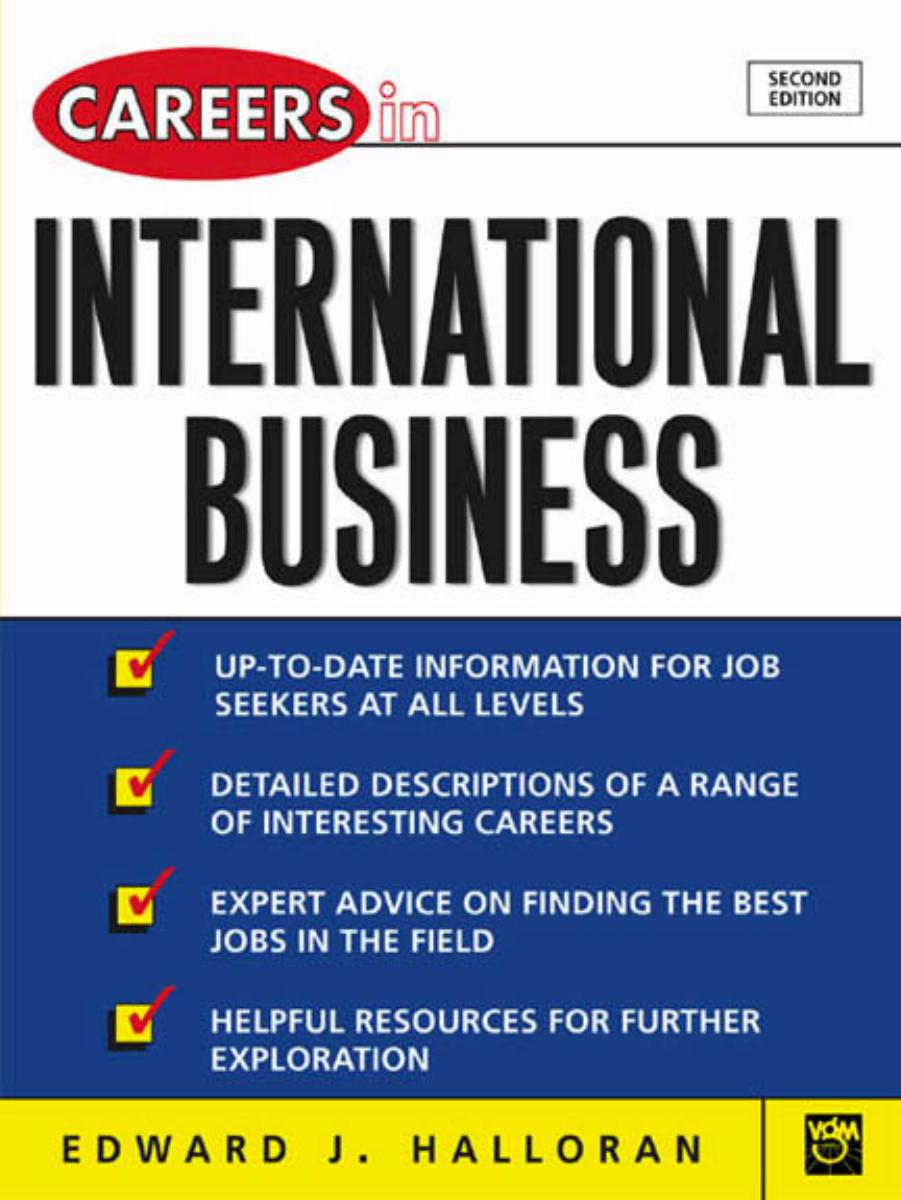 Careers in International Business, 2nd Edition by Ed Halloran