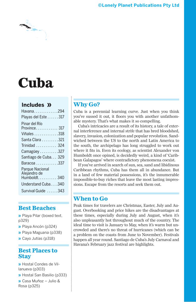 Caribbean Islands - Cuba (Chapter) by Lonely Planet