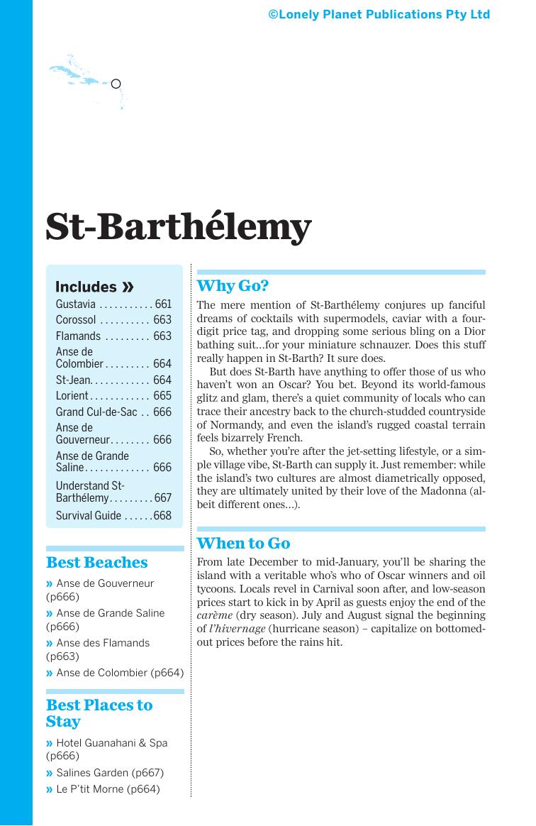 Caribbean Islands - St Barthelemy (Chapter) by Lonely Planet
