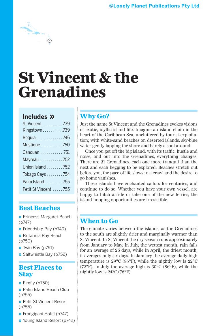 Caribbean Islands - St Vincent & The Grenadines (Chapter) by Lonely Planet
