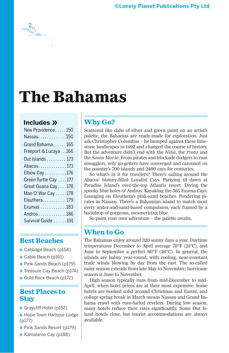 Caribbean Islands - The Bahamas (Chapter) by Lonely Planet