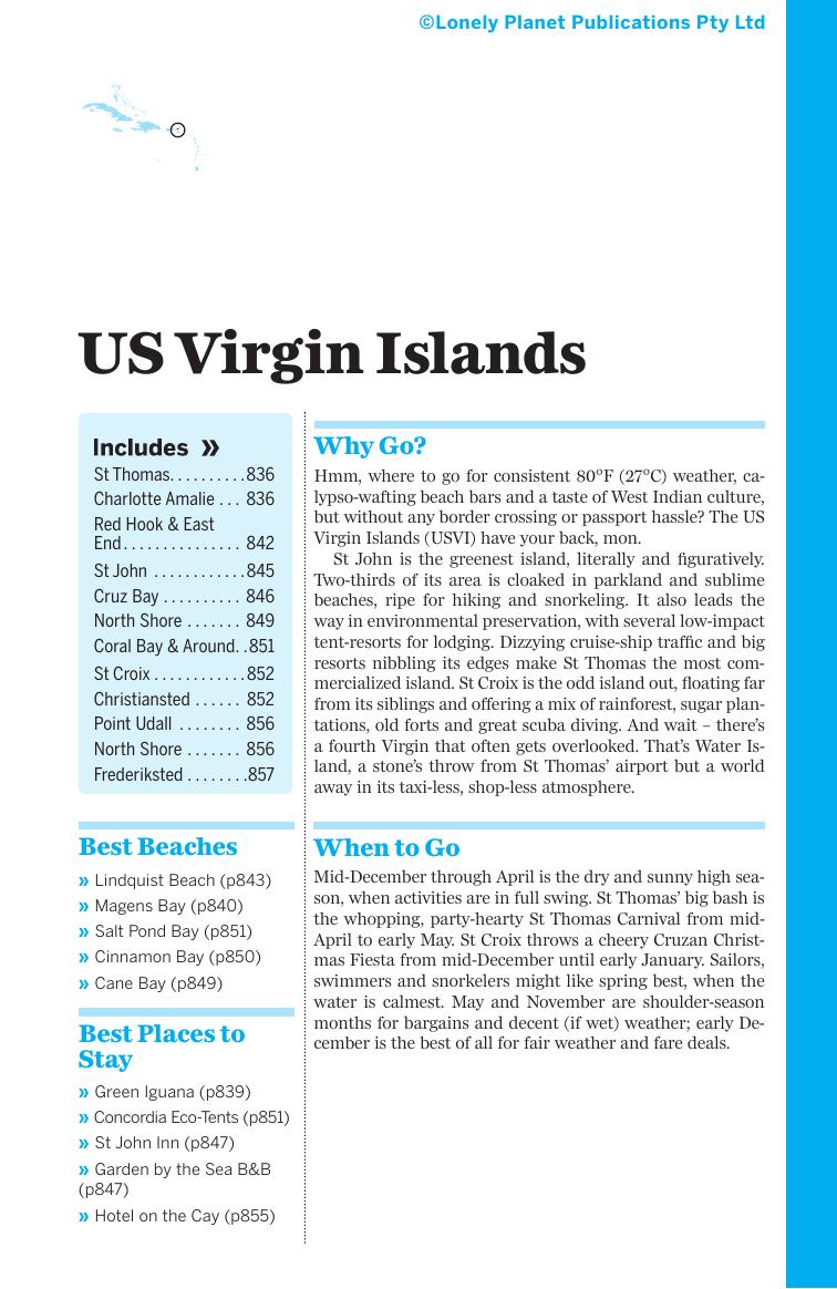 Caribbean Islands - US Virgin Islands (Chapter) by Lonely Planet