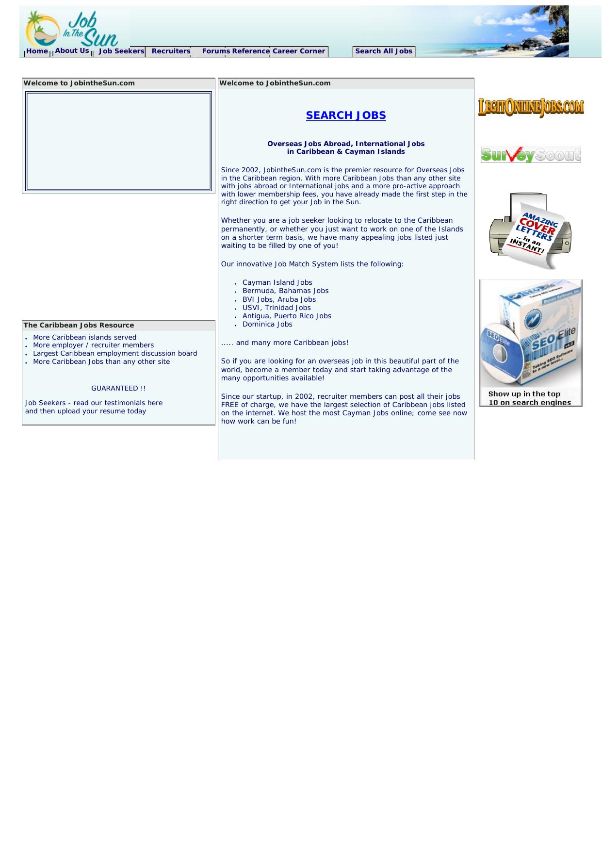 Caribbean Jobs, Jobs In The Sun - Work In The Tropics. by Best of Kuszter's Collection