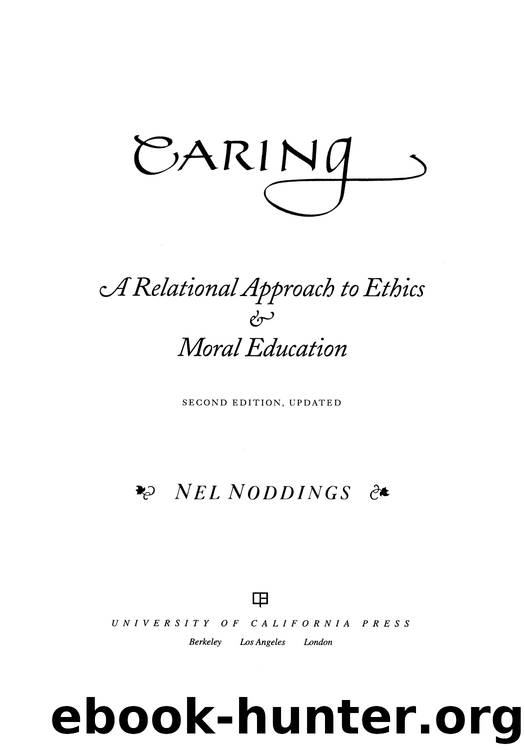 Caring by Noddings Nel