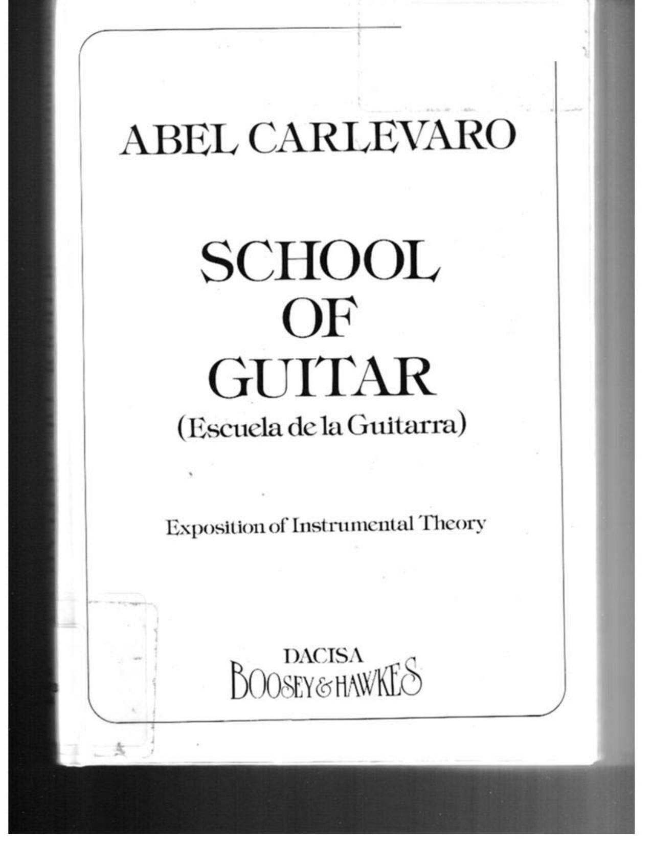 Carlevaro Abel School of guitar by Unknown