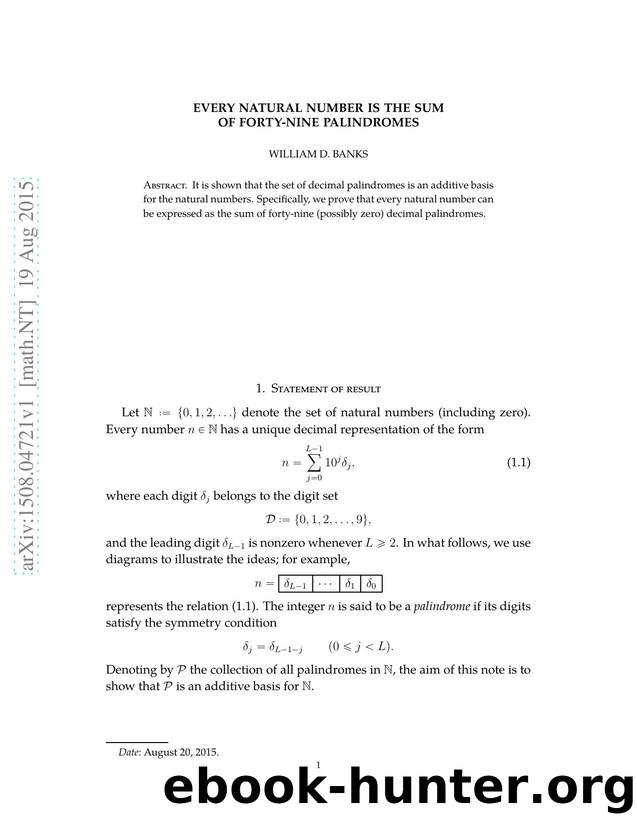 Carmichael numbers and the sieve by William D. Banks Tristan Freiberg