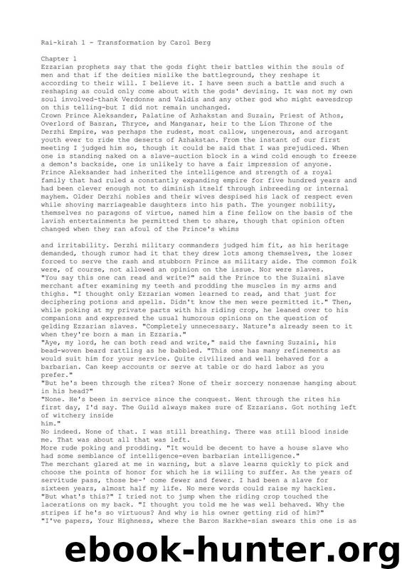 Carol Berg - Rai-kirah 1 by Transformation