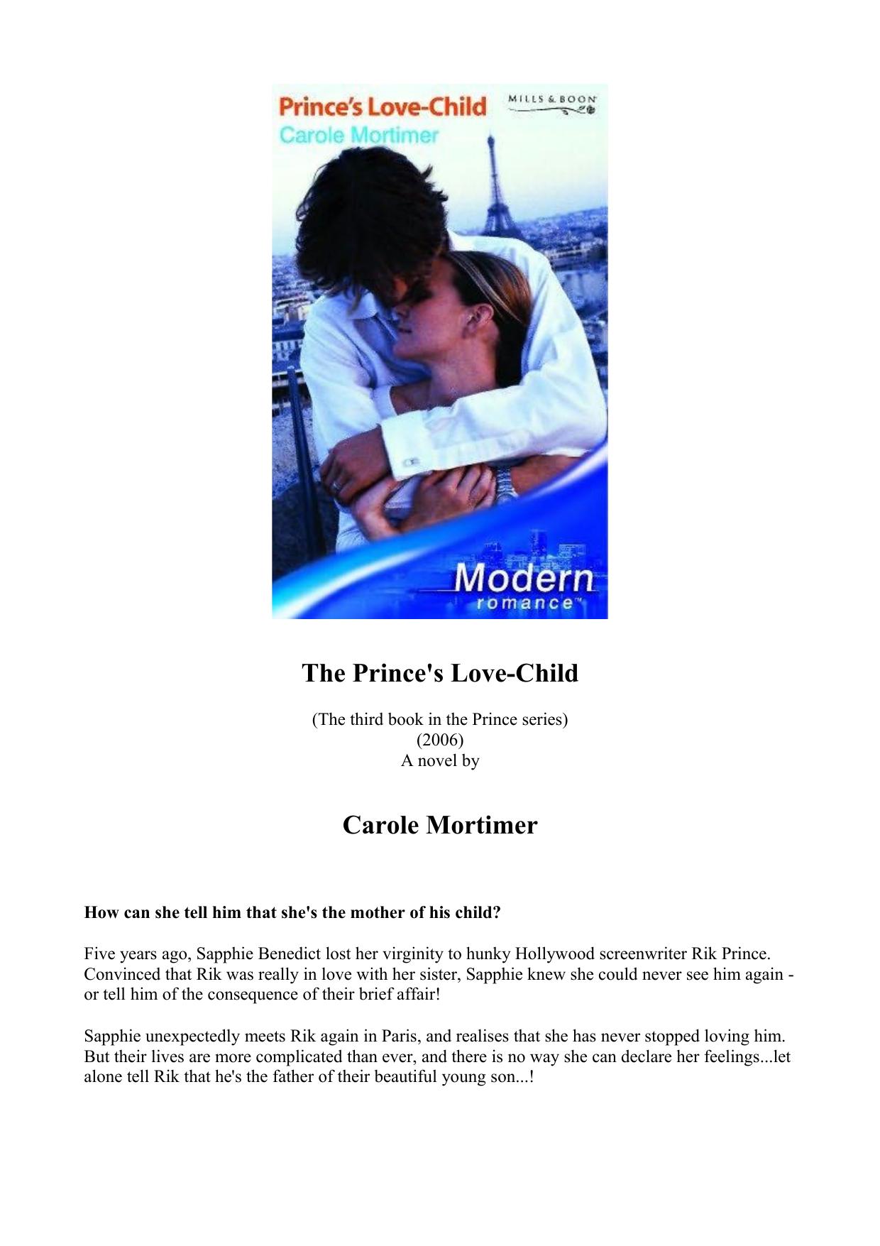 Carole Mortimer - Prince 03 by The Prince's Love-Child