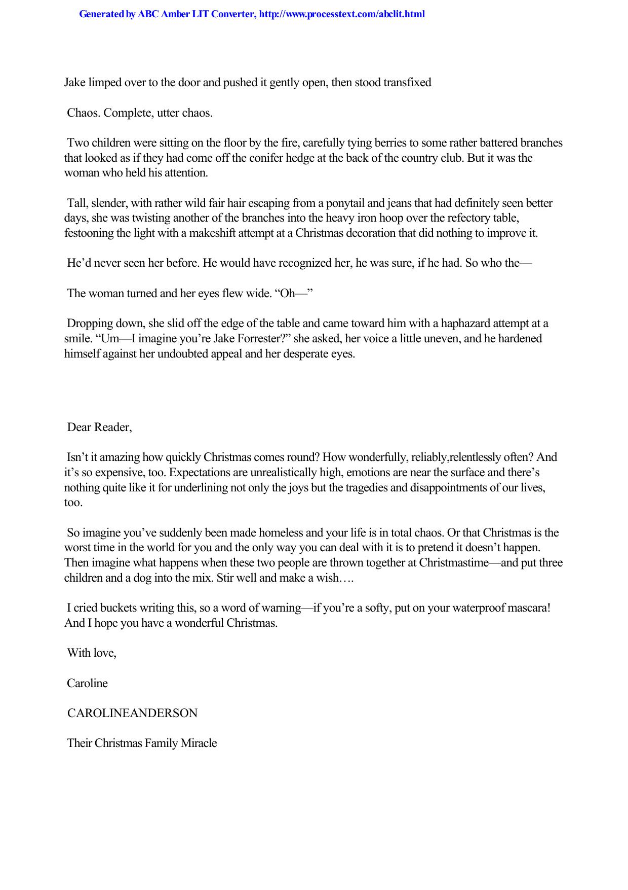 Caroline Anderson by Their Christmas Family Miracle