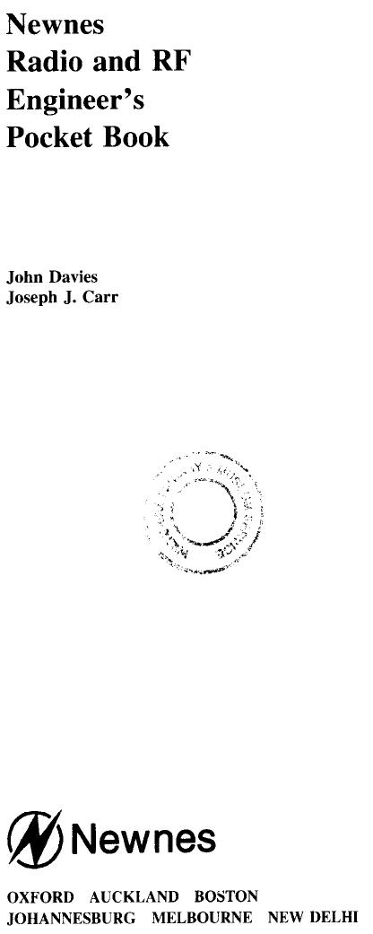 Carr by Radio & Rf Engineers. Pocket Book-Newnes (2000)