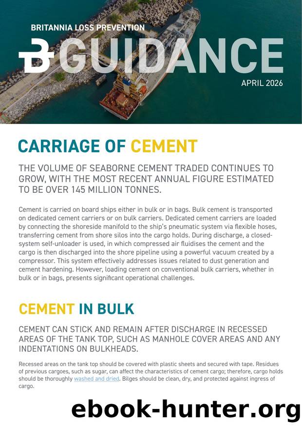 Carriage of Cement by Unknown