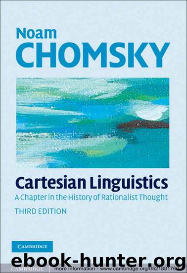 Cartesian Linguistics by Noam Chomsky