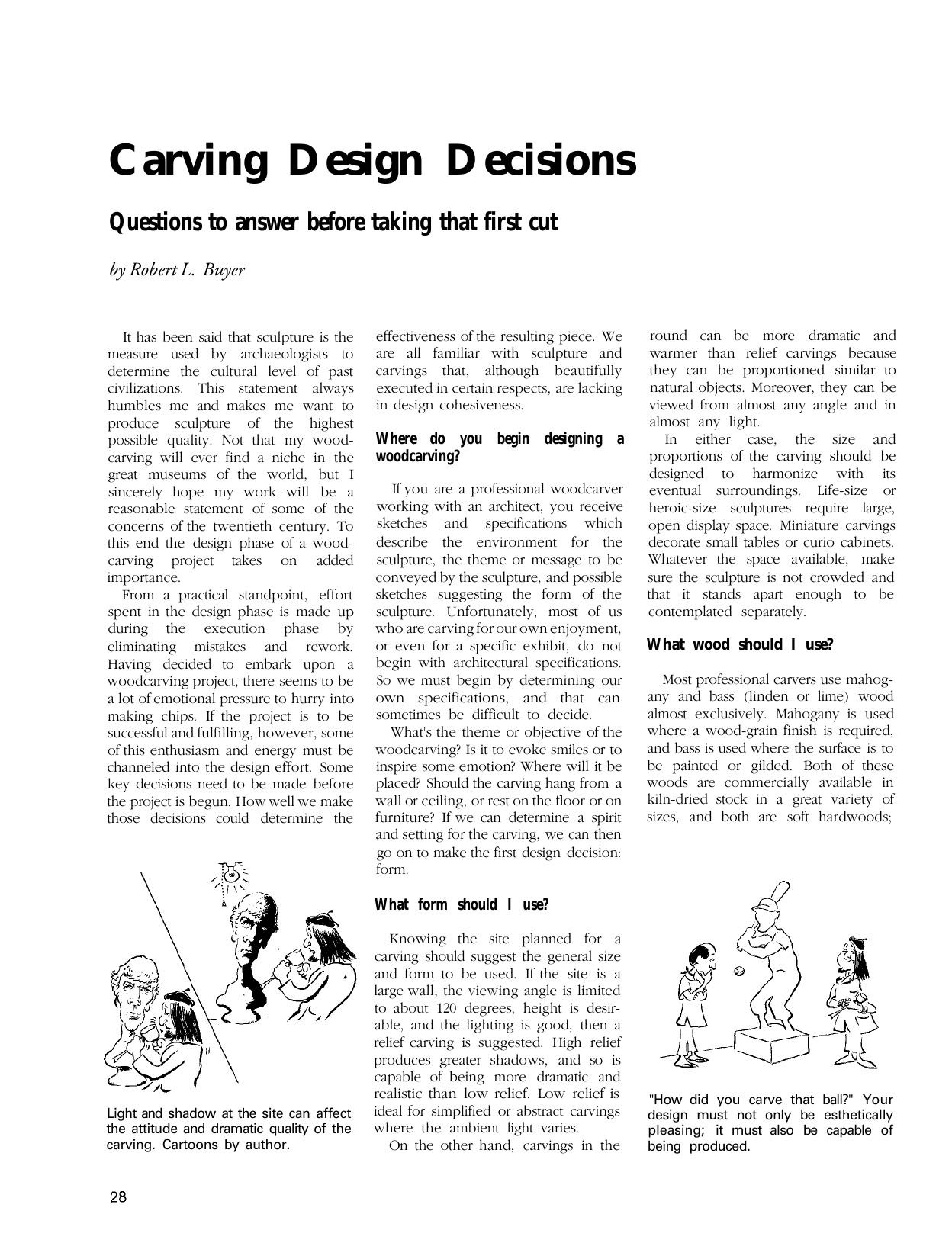 Carving Design Decisions by Robert L. Buyer