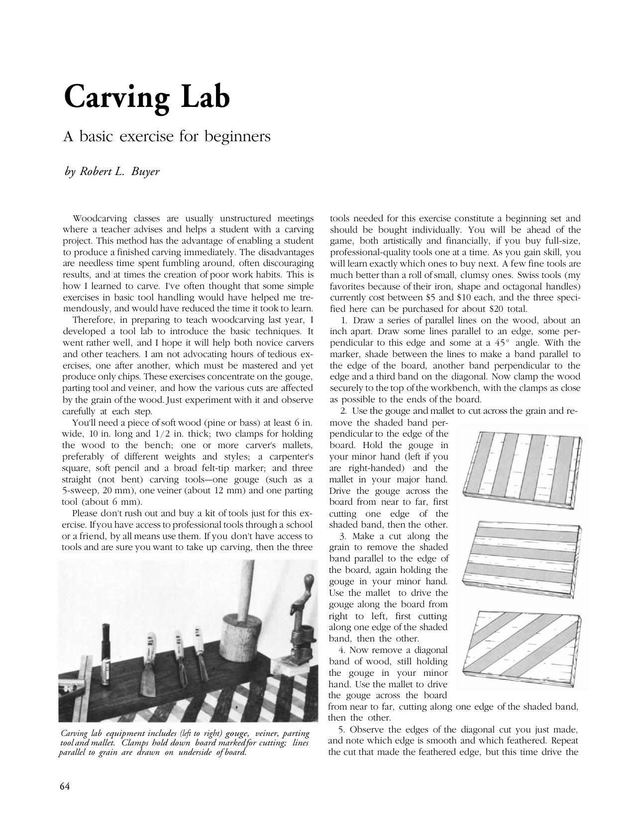 Carving Lab by Robert L. Buyer