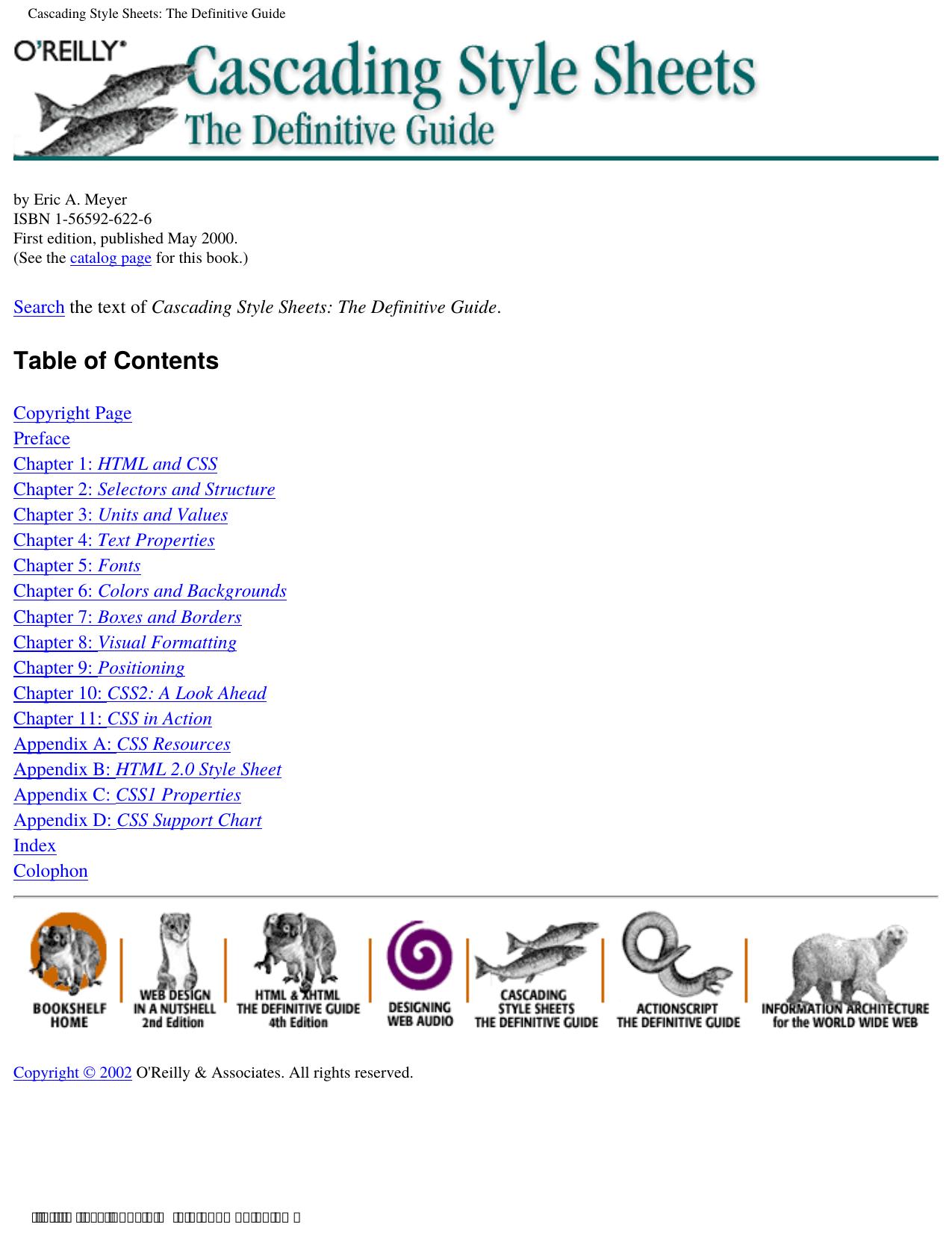 Cascading Style Sheets: The Definitive Guide by Cascading Style Sheets The Definitive Guide