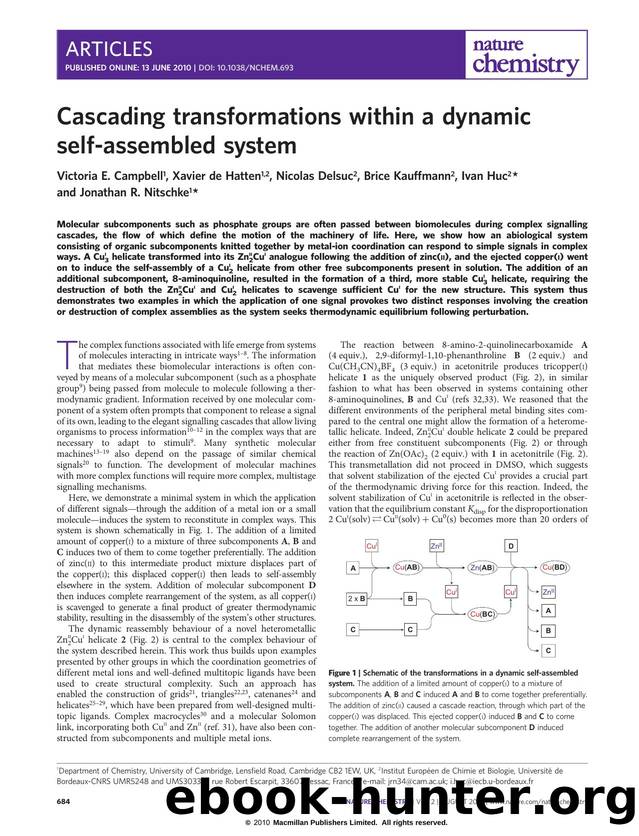 Cascading transformations within a dynamic self-assembled system by unknow