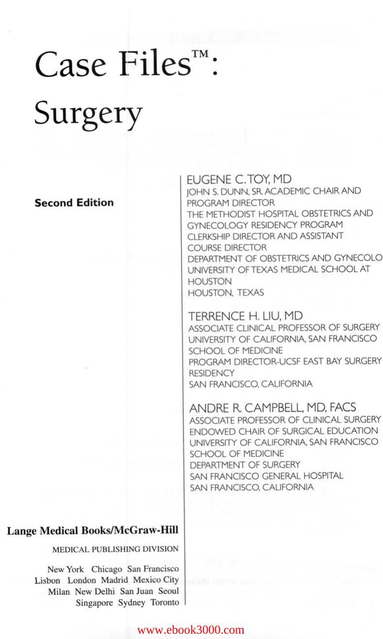 Case Files Surgery by Unknow