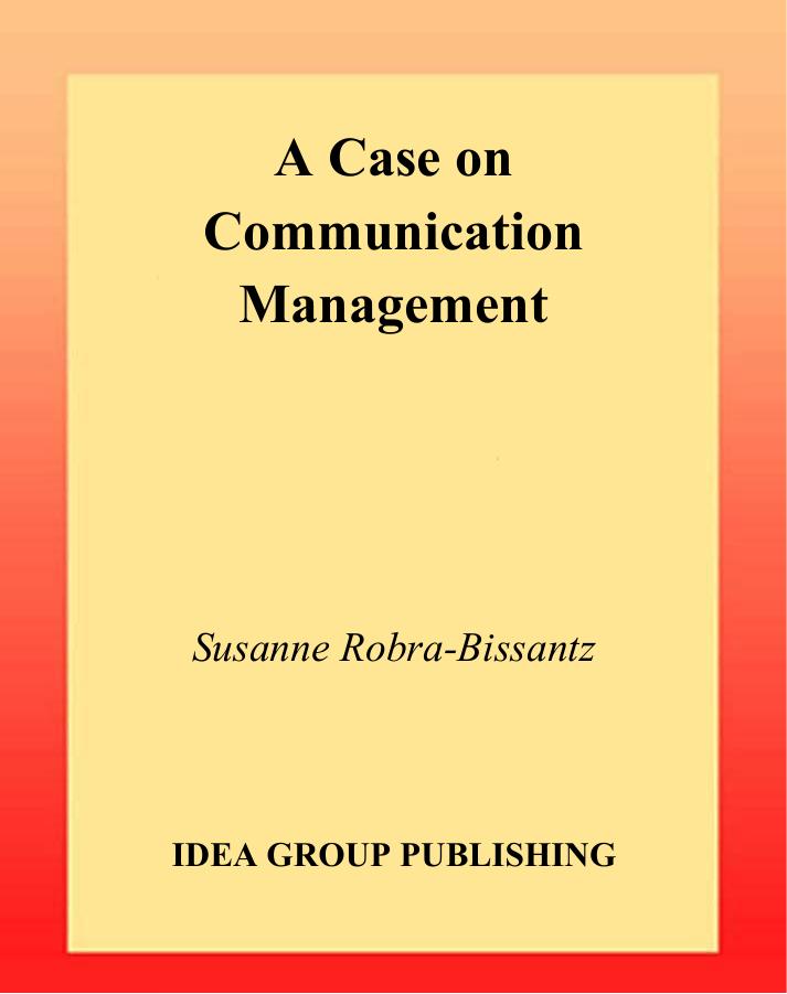 Case on Communication Management by Susanne Robra-Bissantz