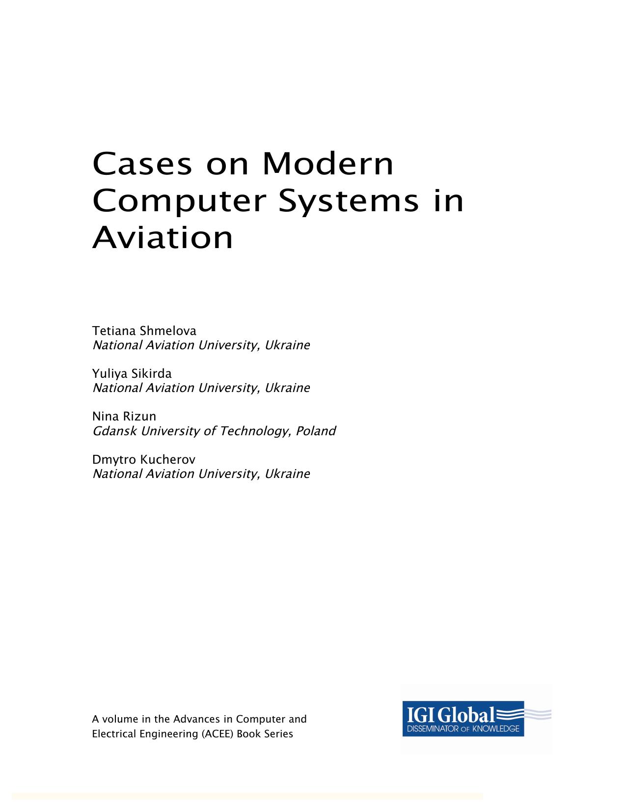 Cases on Modern Computer Systems in Aviation by Unknow