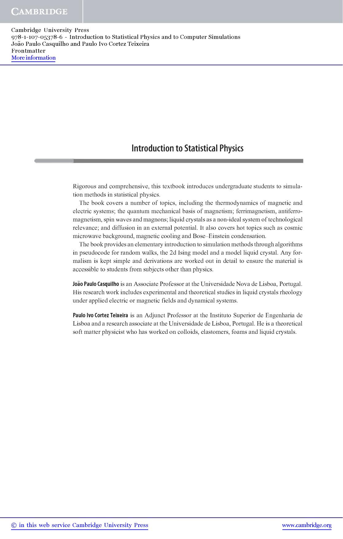 Casquilho J. Introduction to Statistical Physics...2015 by Unknown
