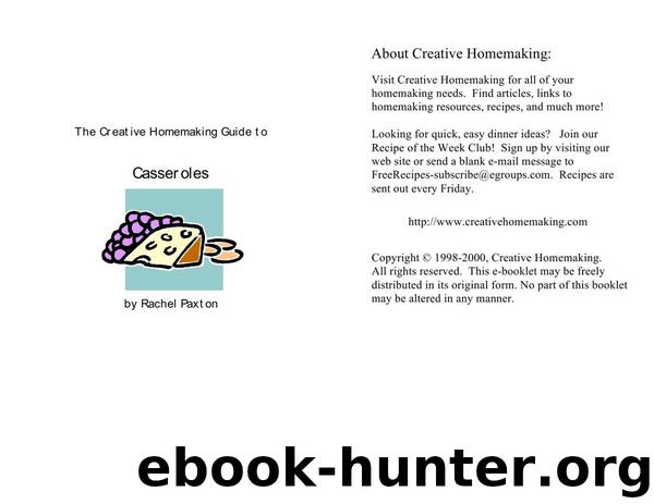 Casseroles by Rachel Patton
